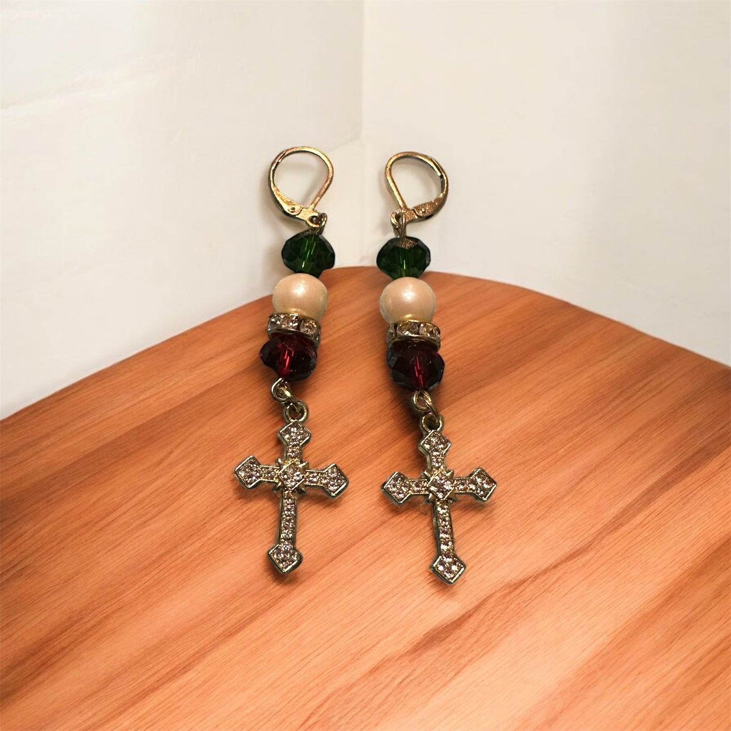 2PC CULTURED PEARL & CRYSTAL BEAD BRACELET SET