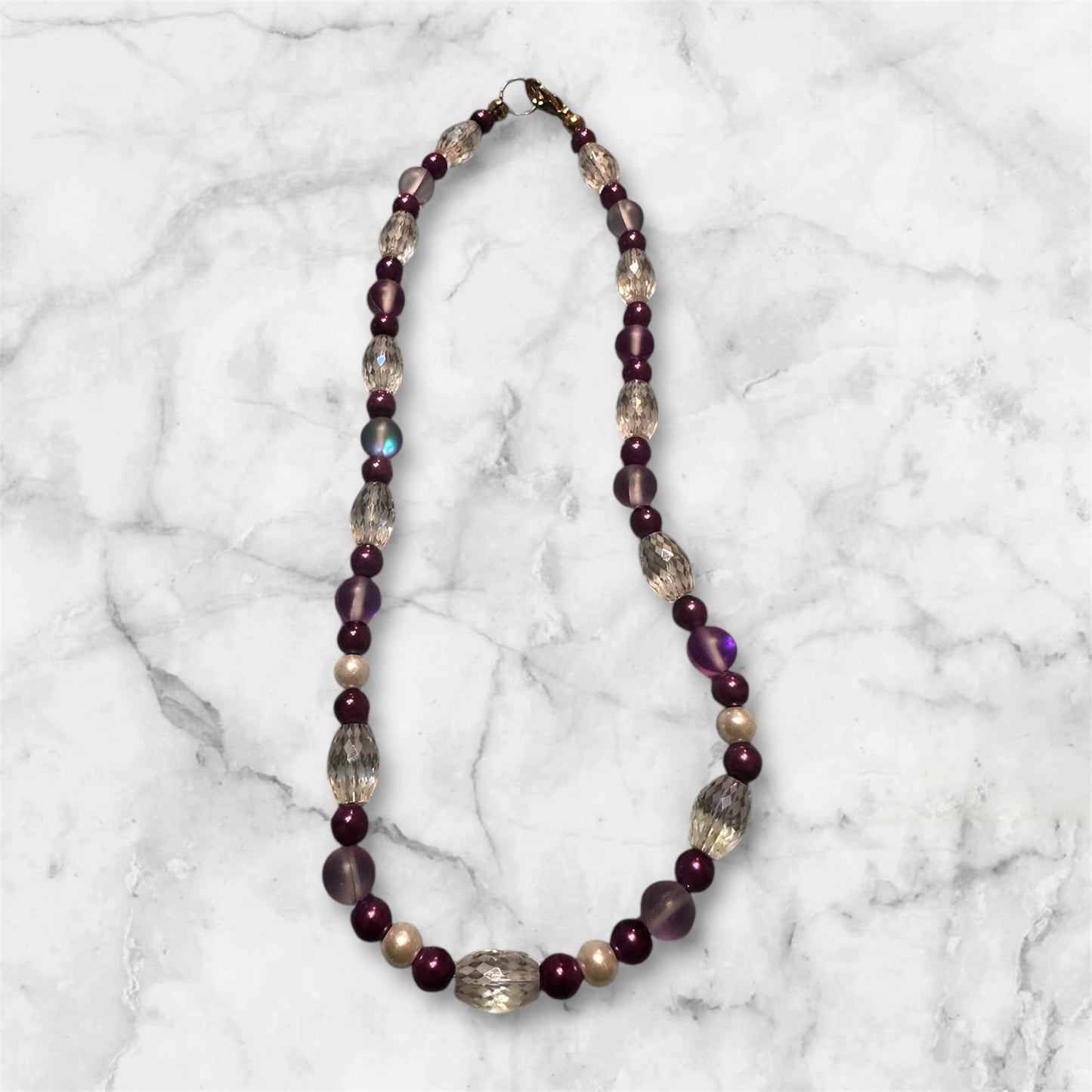 3PC GLASS NECKLACE SET