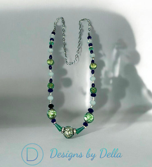 26” SEAHAWK INSPIRED BE AND CHAIN NECKLACE ￼