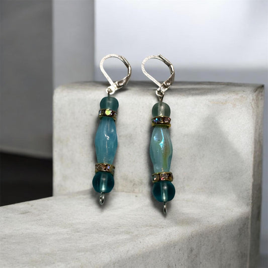 2PC TURQUOISE BLUE NECKLESS SET