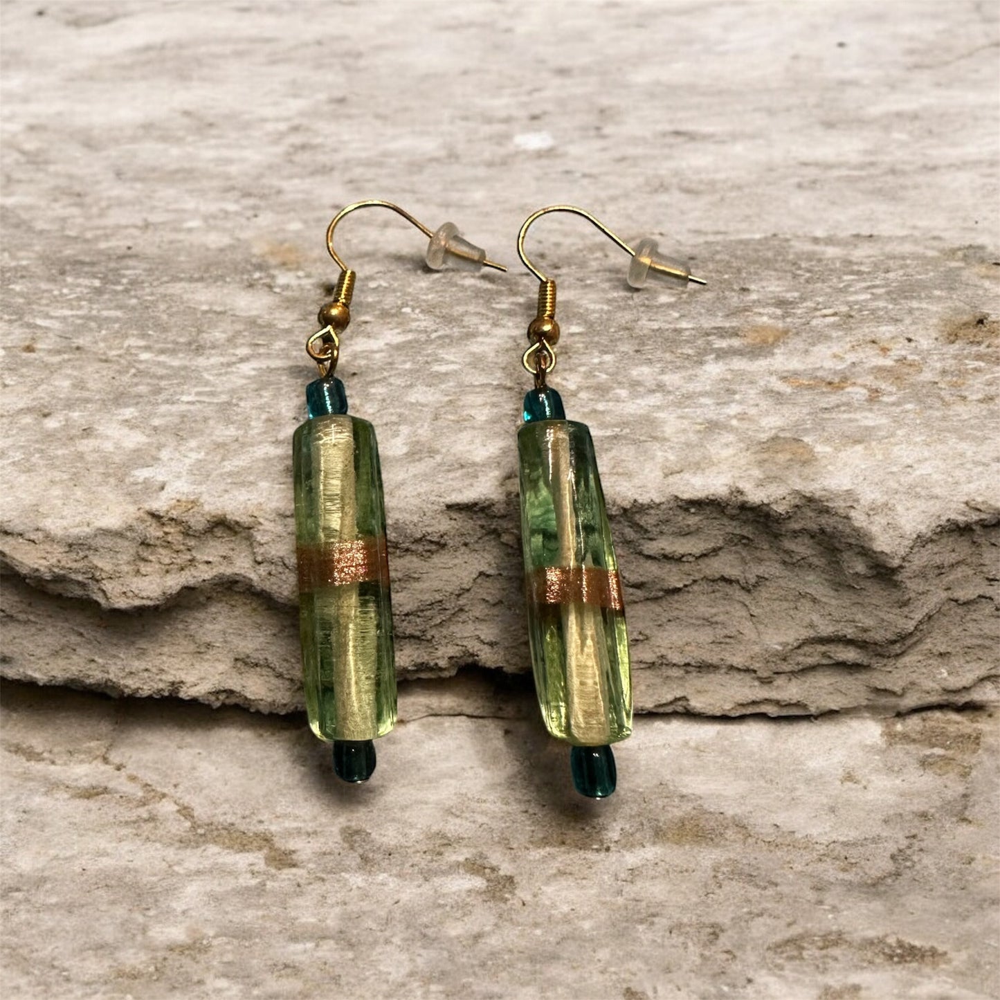 24” MARBLE & FOCUS BEAD CHAIN 2PC NECKLESS SET