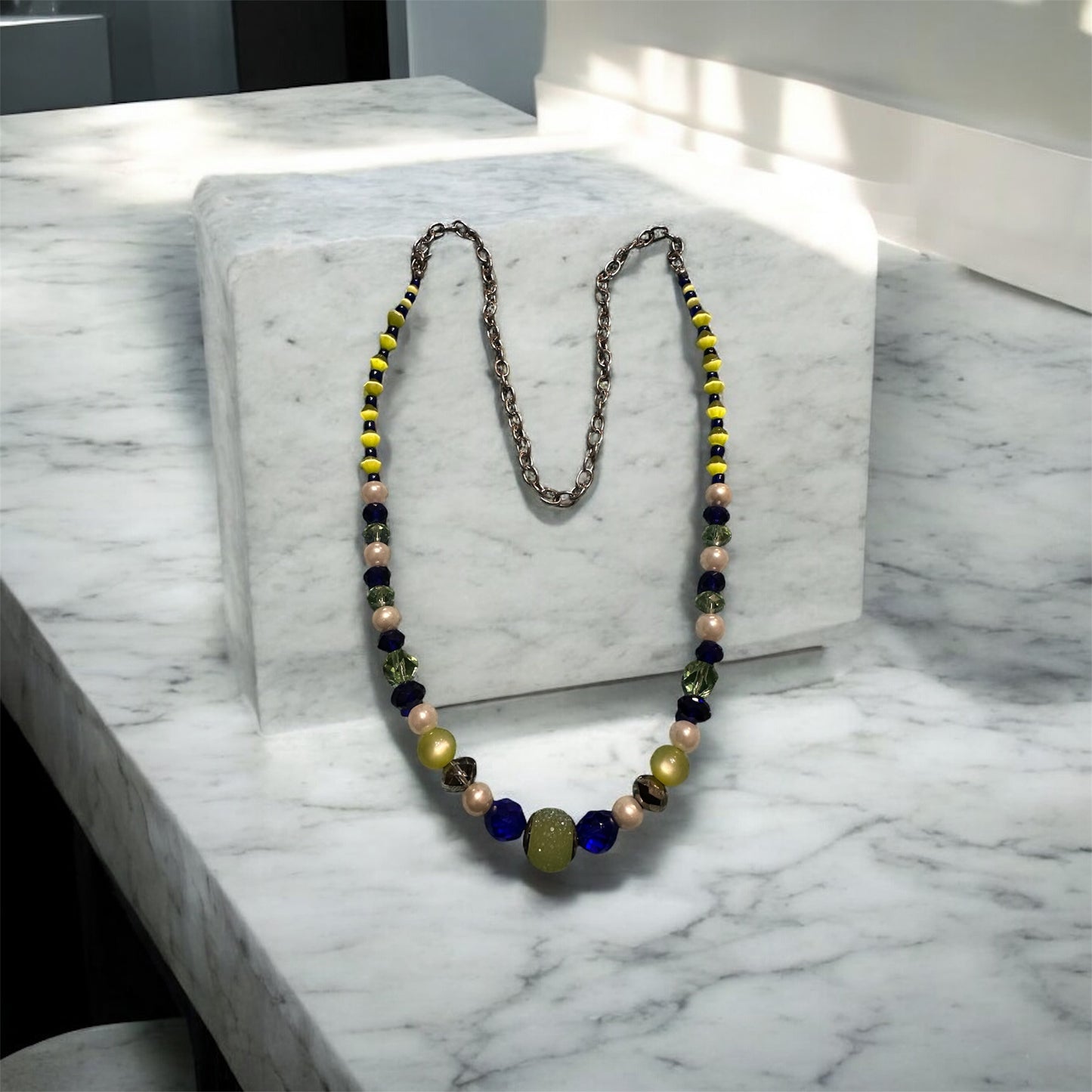 22” CAT EYE BEAD 3PC NECKLACE SET